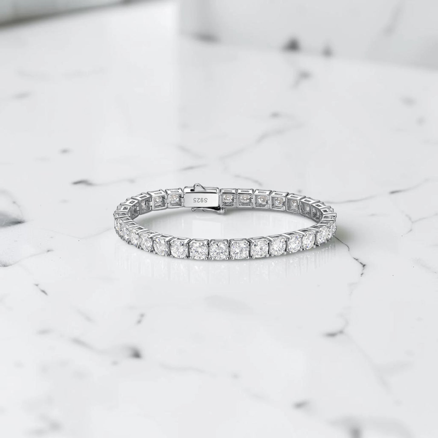 Aurae Moissanite Tennis Bracelet S925 Sterling Silver Hypoallergenic product detail view