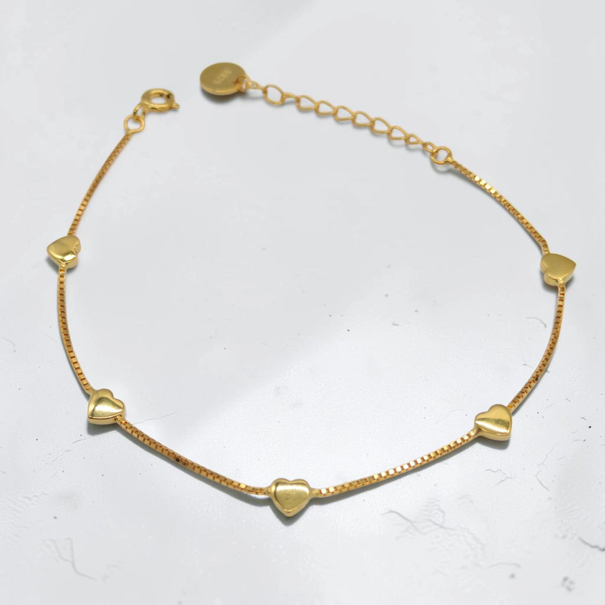 Delicate Heart Charm Bracelet