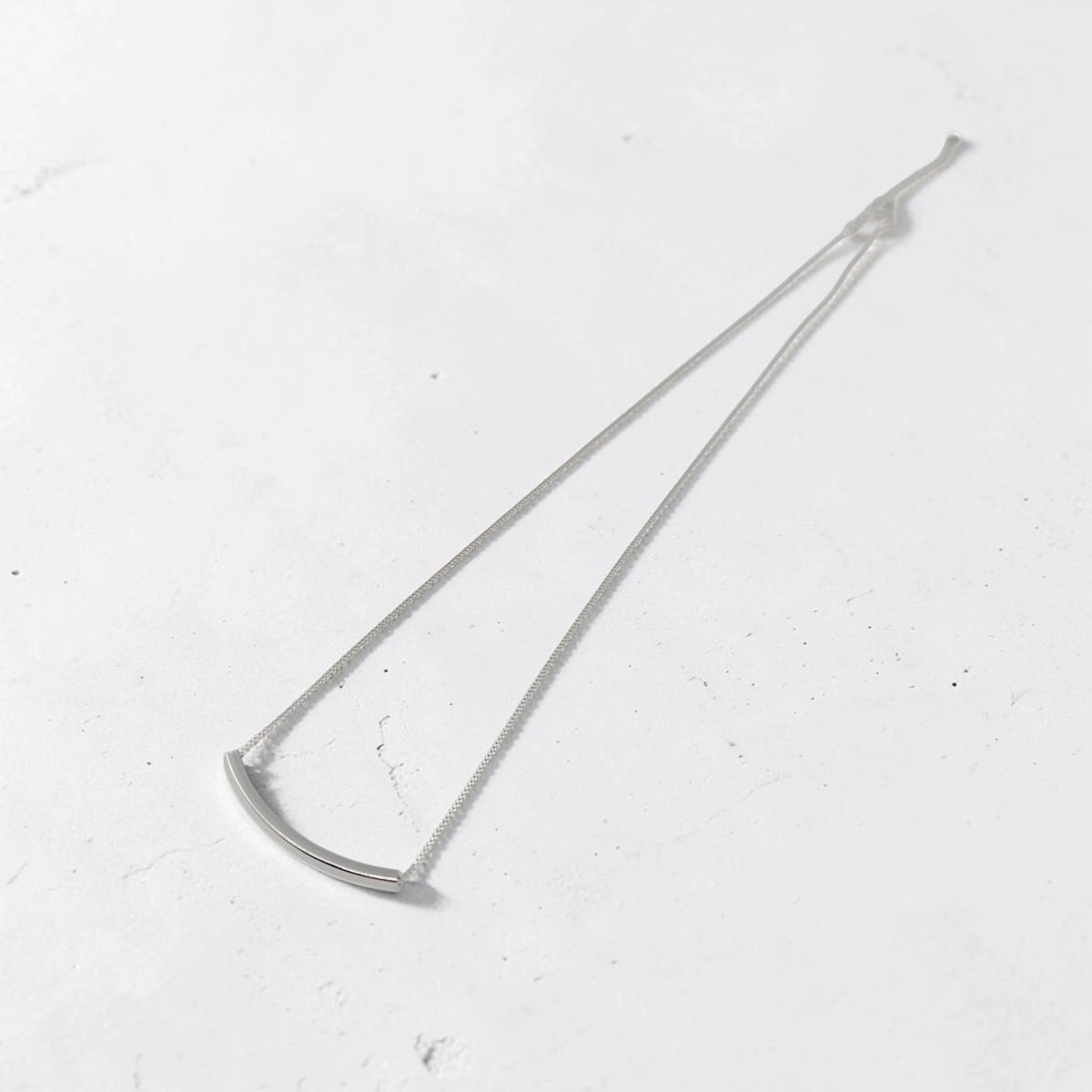 Sleek Curved Bar Necklace