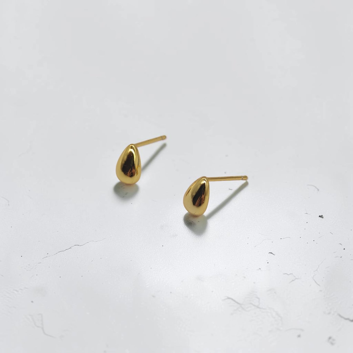Delicate Teardrop Stud Earrings