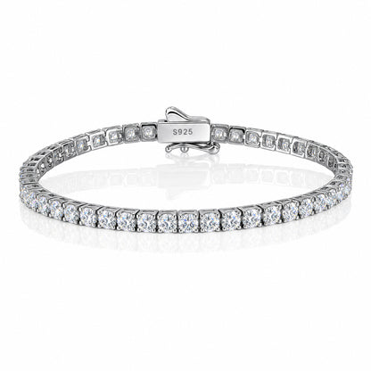 Aurae Moissanite Classic Tennis Bracelet S925 Sterling Silver D VVS1 product front view