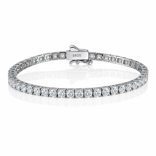 Aurae Moissanite Classic Tennis Bracelet S925 Sterling Silver D VVS1 product front view