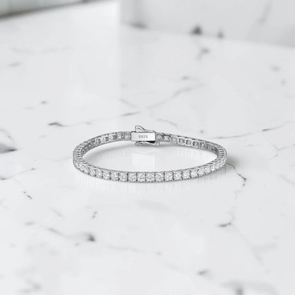 Aurae Moissanite Tennis Bracelet S925 Sterling Silver Hypoallergenic size comparison view