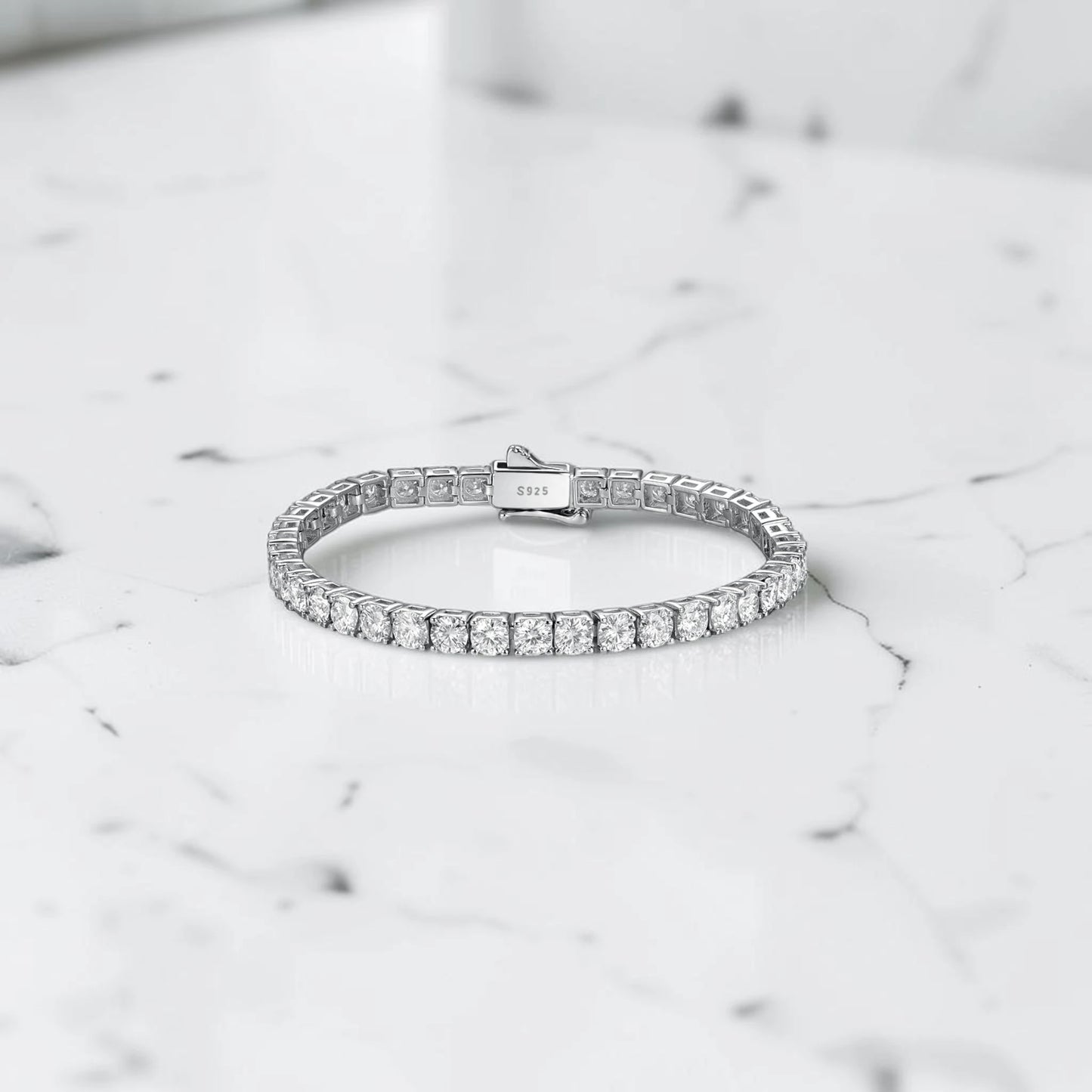 Aurae Moissanite Tennis Bracelet S925 Sterling Silver Hypoallergenic full collection view