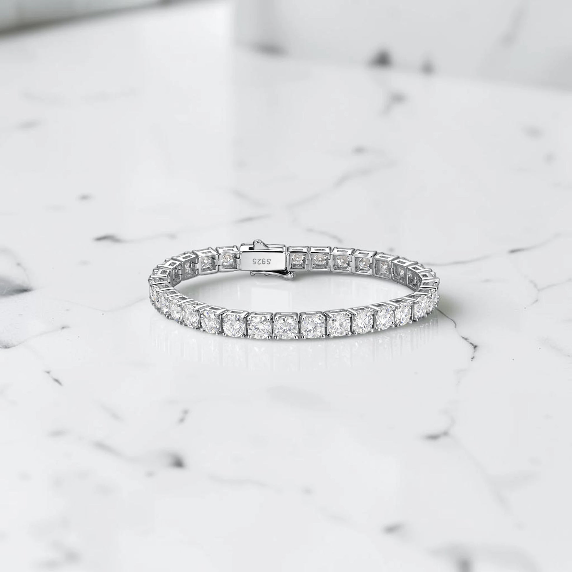 Aurae Moissanite Tennis Bracelet S925 Sterling Silver Hypoallergenic product detail view