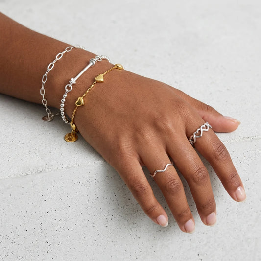 Elegant Heart Charm Bracelet