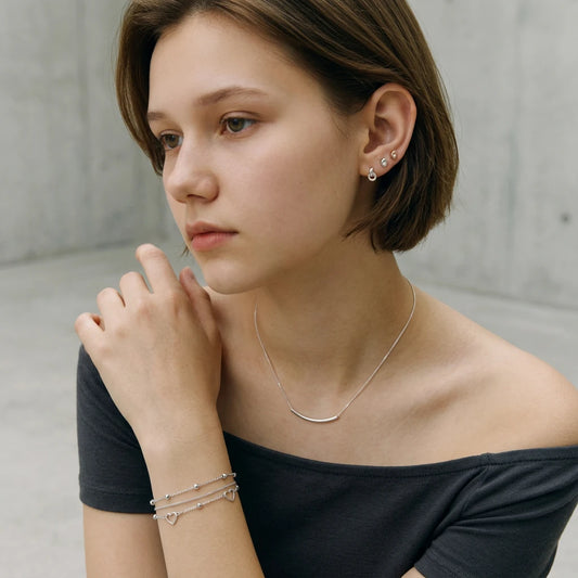 Elegant Double Layer Heart Bracelet