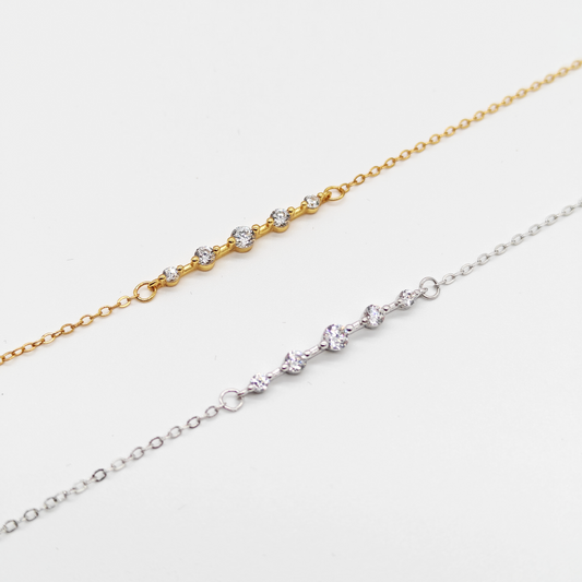 Dazzling Pavé Zirconia Row Bracelet
