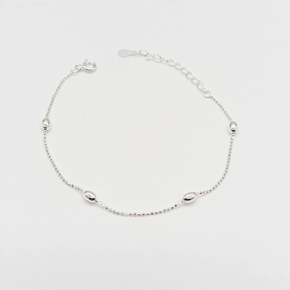 Delicate Ball Bead Station Bracelet