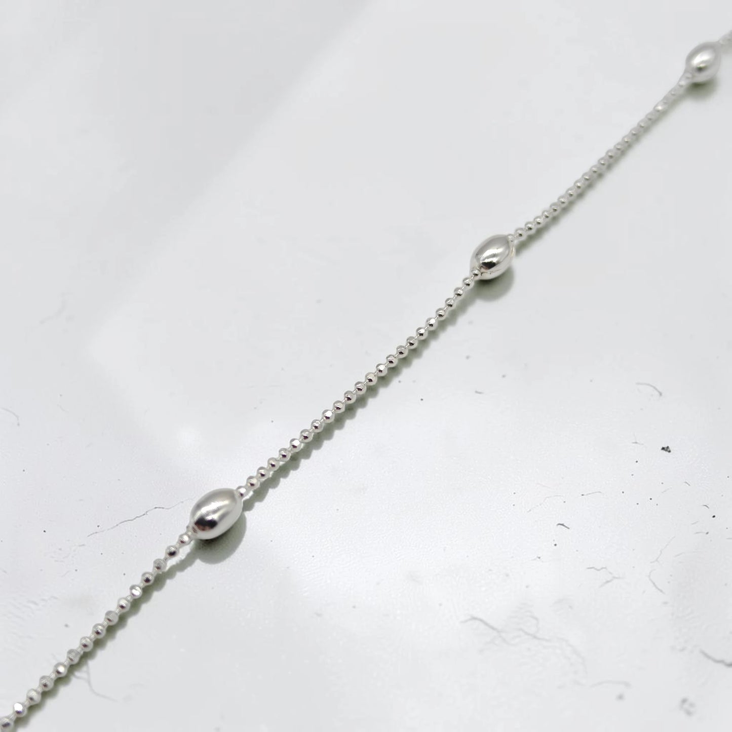 Delicate Ball Bead Station Bracelet