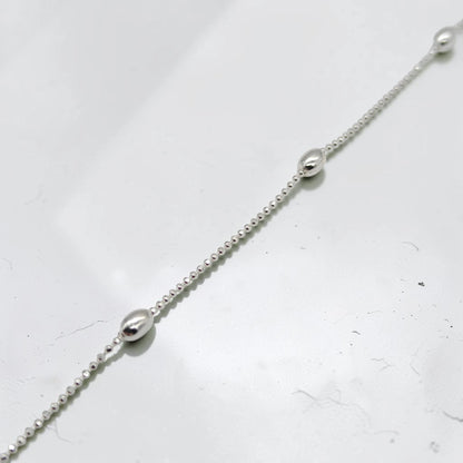 Delicate Ball Bead Station Bracelet
