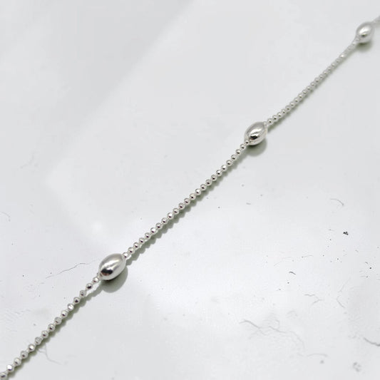 Delicate Ball Bead Station Bracelet