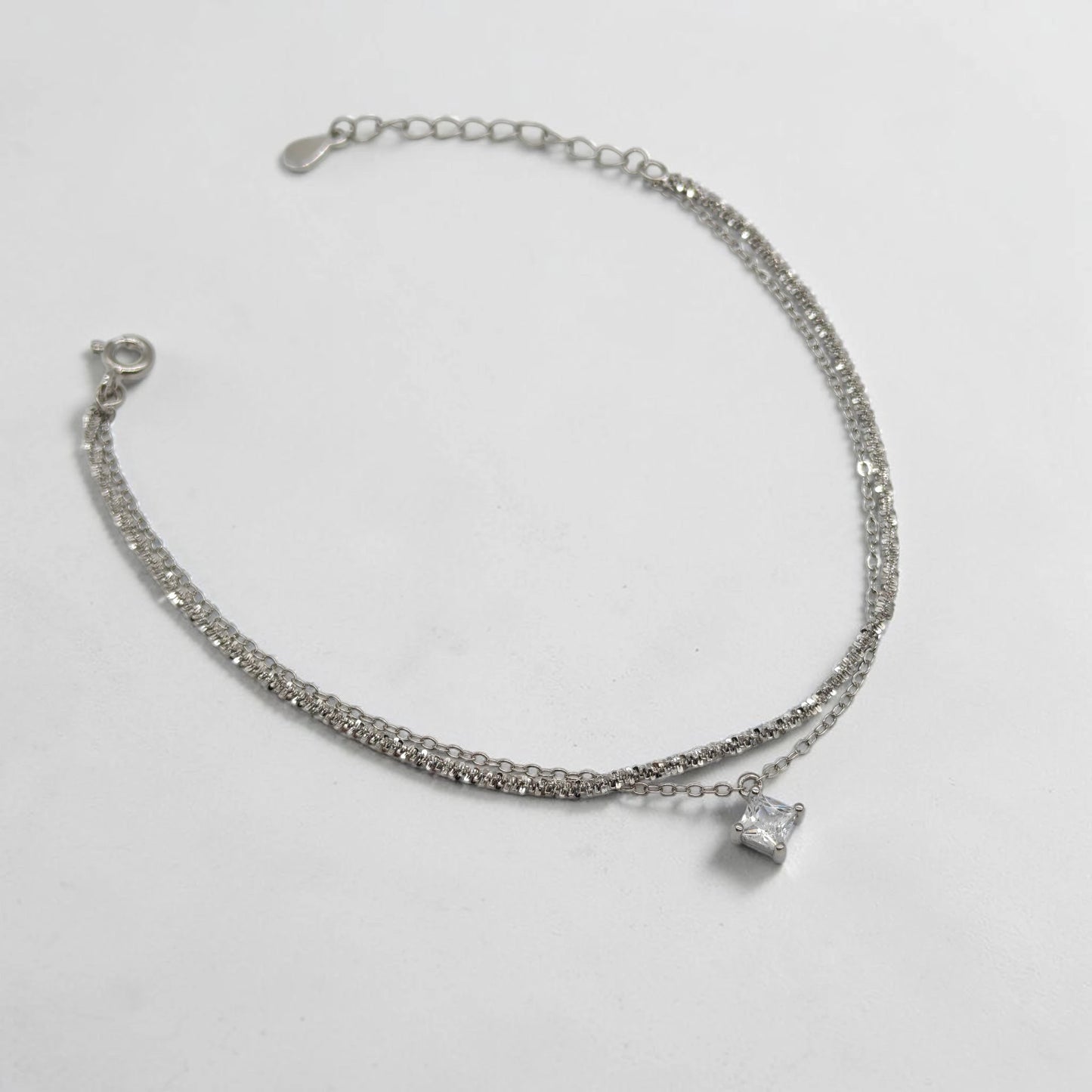 Luminous Double Layer Zircon Bracelet