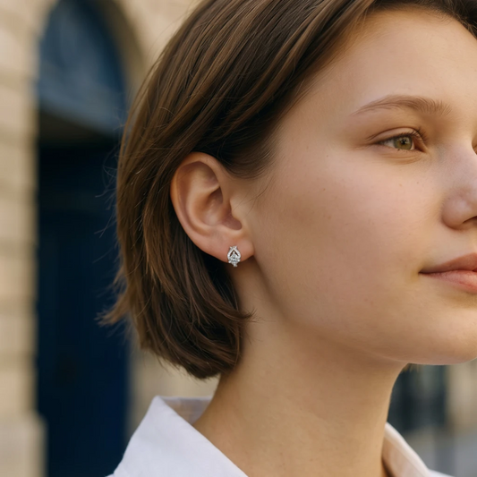 Moissanite Elegant Teardrop Earrings
