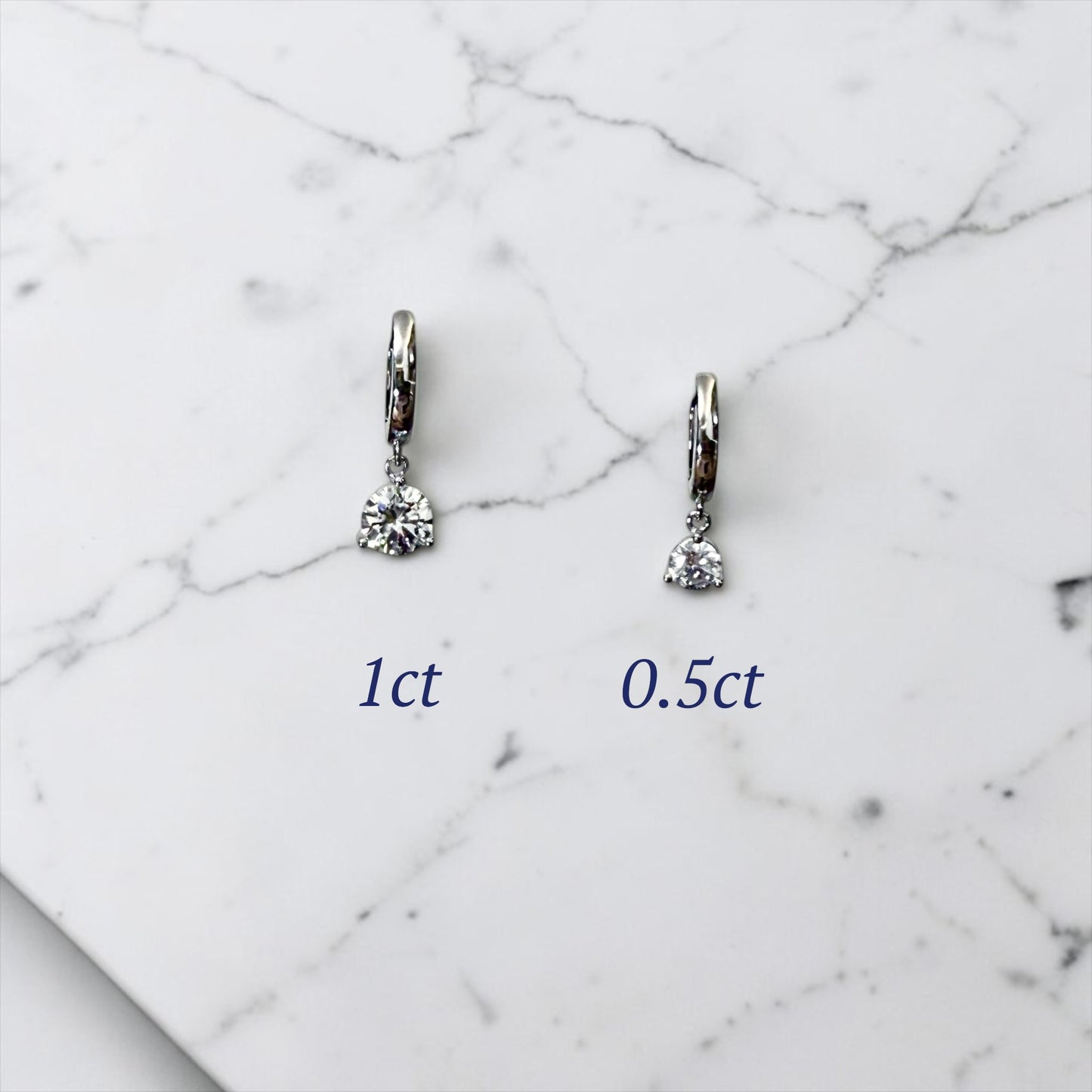 Moissanite Classic Three-Prong Stud Earrings