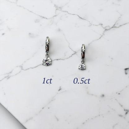 Moissanite Classic Three-Prong Stud Earrings