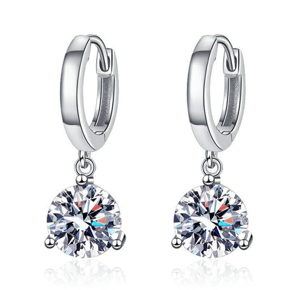 Moissanite Classic Three-Prong Stud Earrings