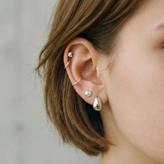 Radiant Teardrop Stud Earrings