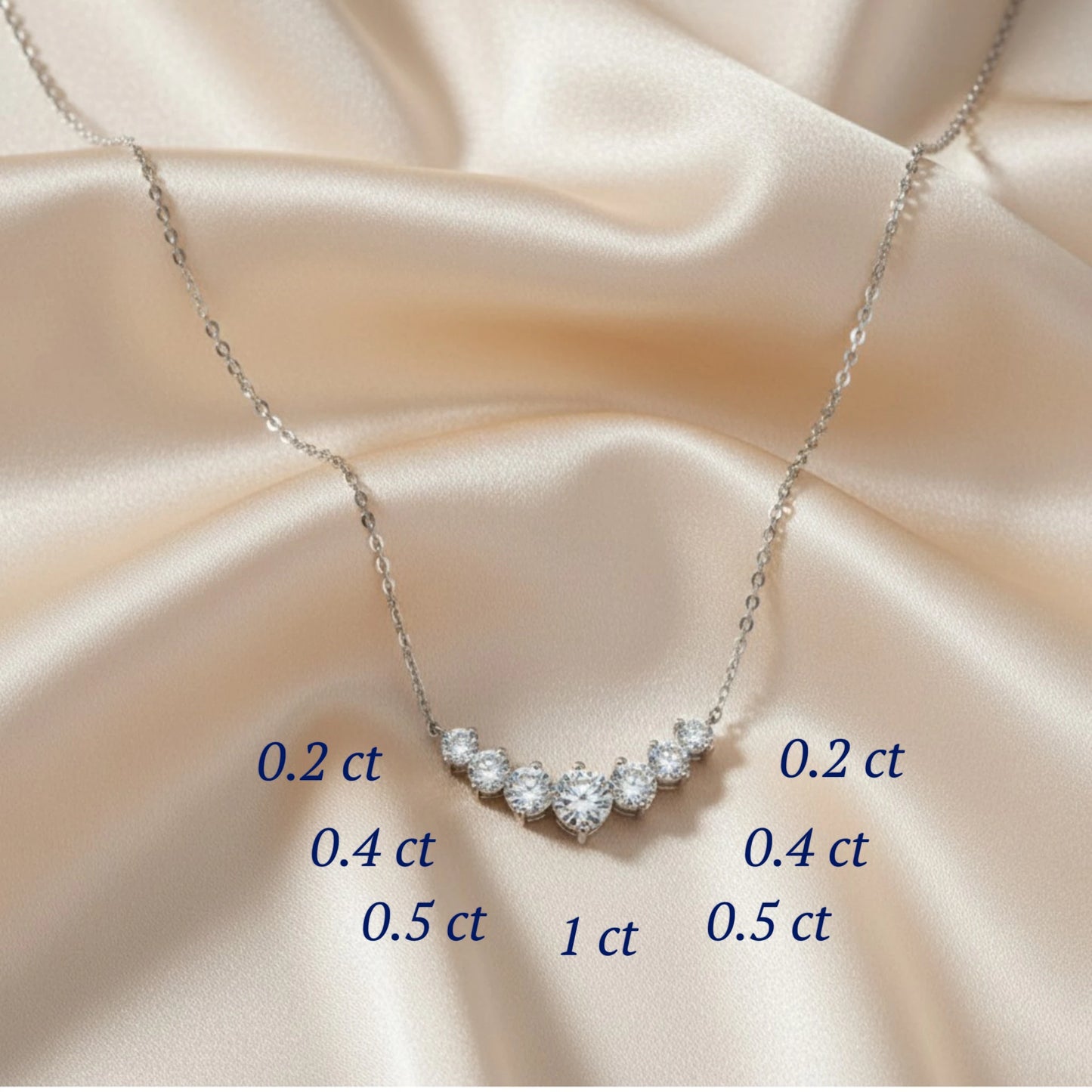 Aurae Moissanite Smile Curve Pendant Necklace S925 Sterling Silver D VVS1 full collection view