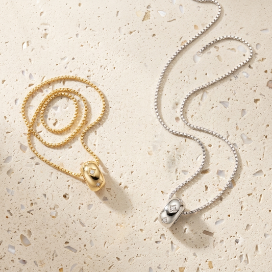 Celestial Starry Oval Necklace