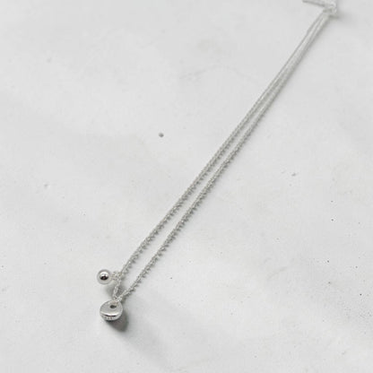 Polished Ball & Circle Pendant Necklace