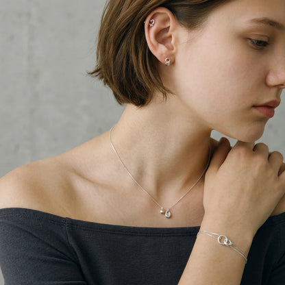Polished Ball & Circle Pendant Necklace
