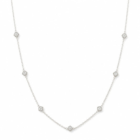 Moissanite Seven-Star Collarbone Necklace