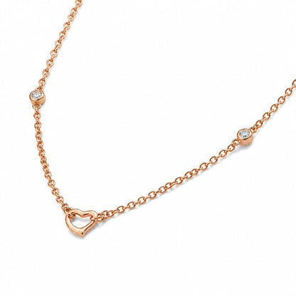 Moissanite Tiny Heart Pendant Necklace