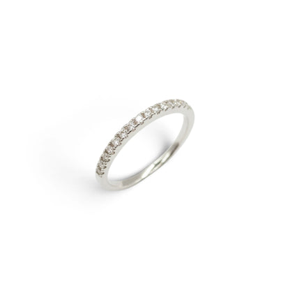 Moissanite Minimal Pavé Ring