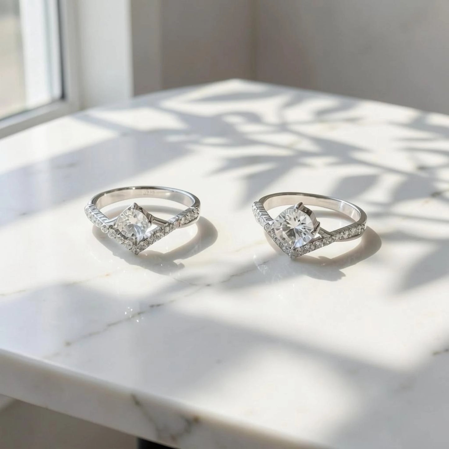 Moissanite Romantic Heart Crown Ring