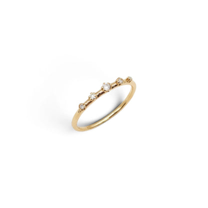 Moissanite Gold Five-Stone Band Ring