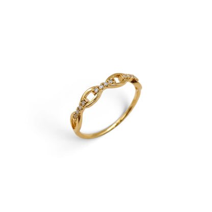 Moissanite Gold Modern Band Ring