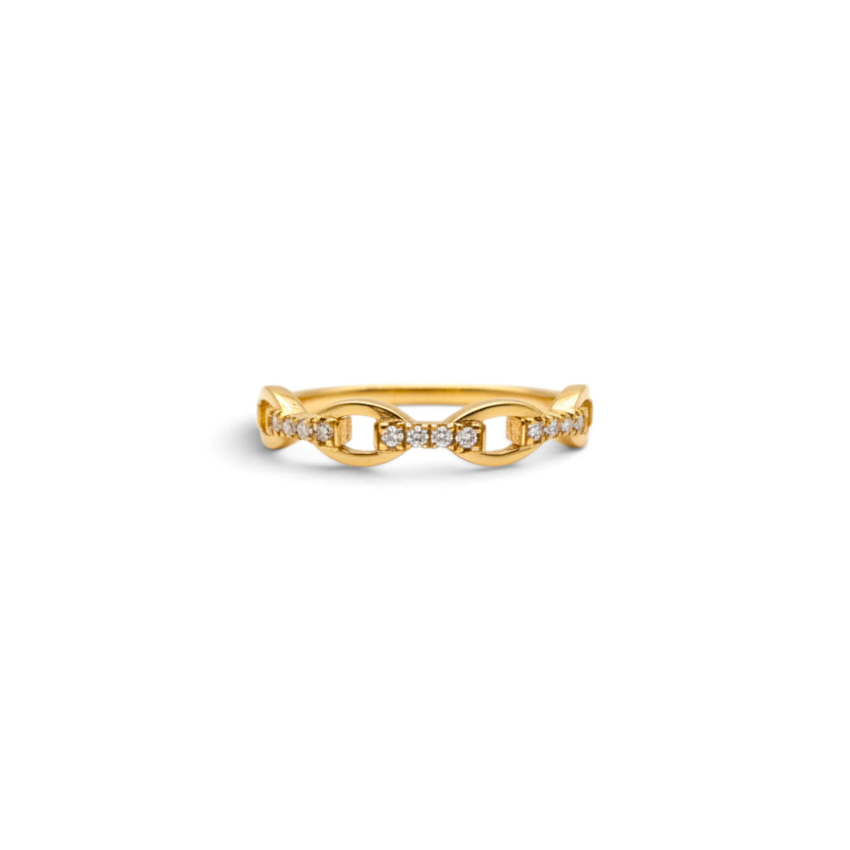 Moissanite Gold Modern Band Ring