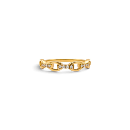Moissanite Gold Modern Band Ring