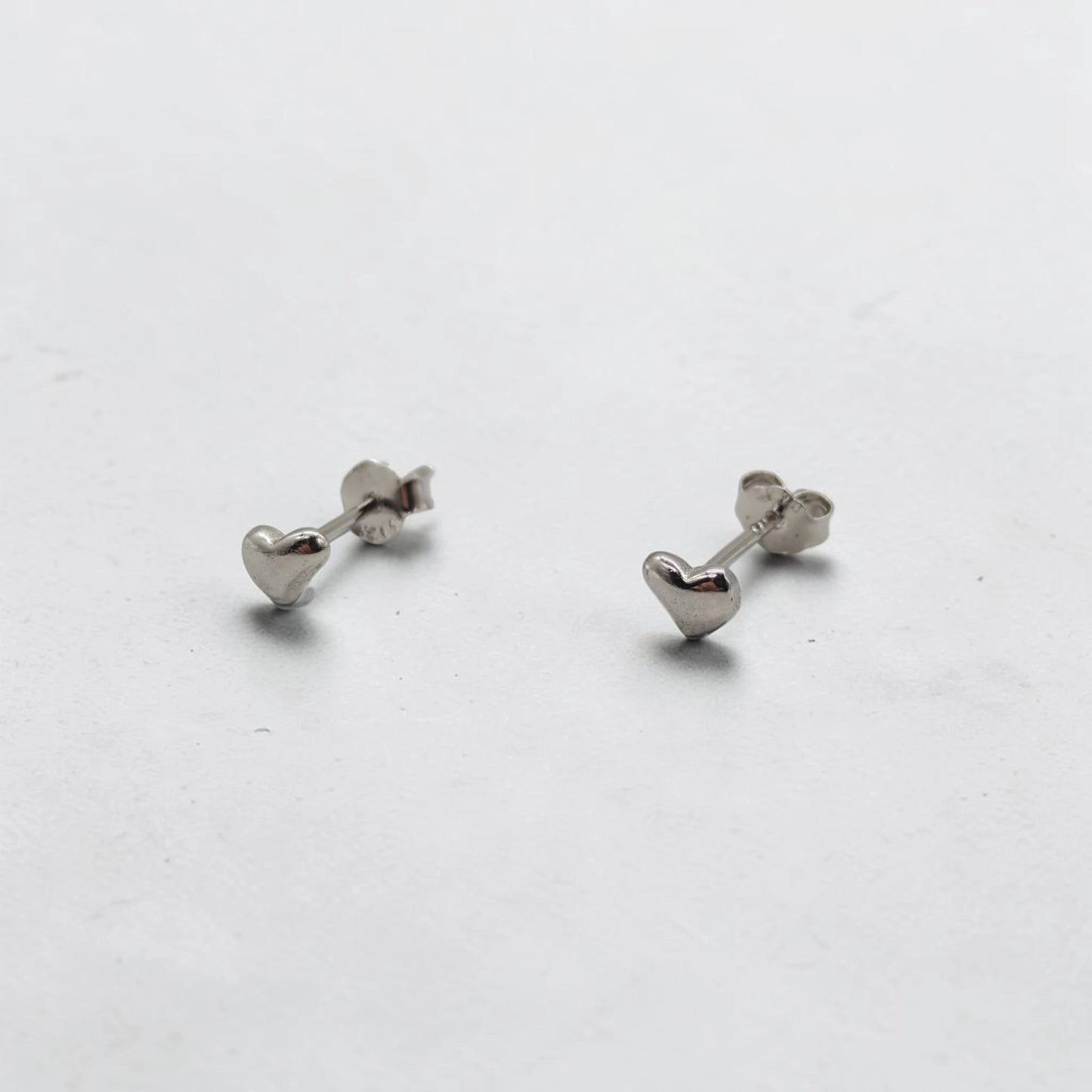 Delicate Heart Stud Earrings