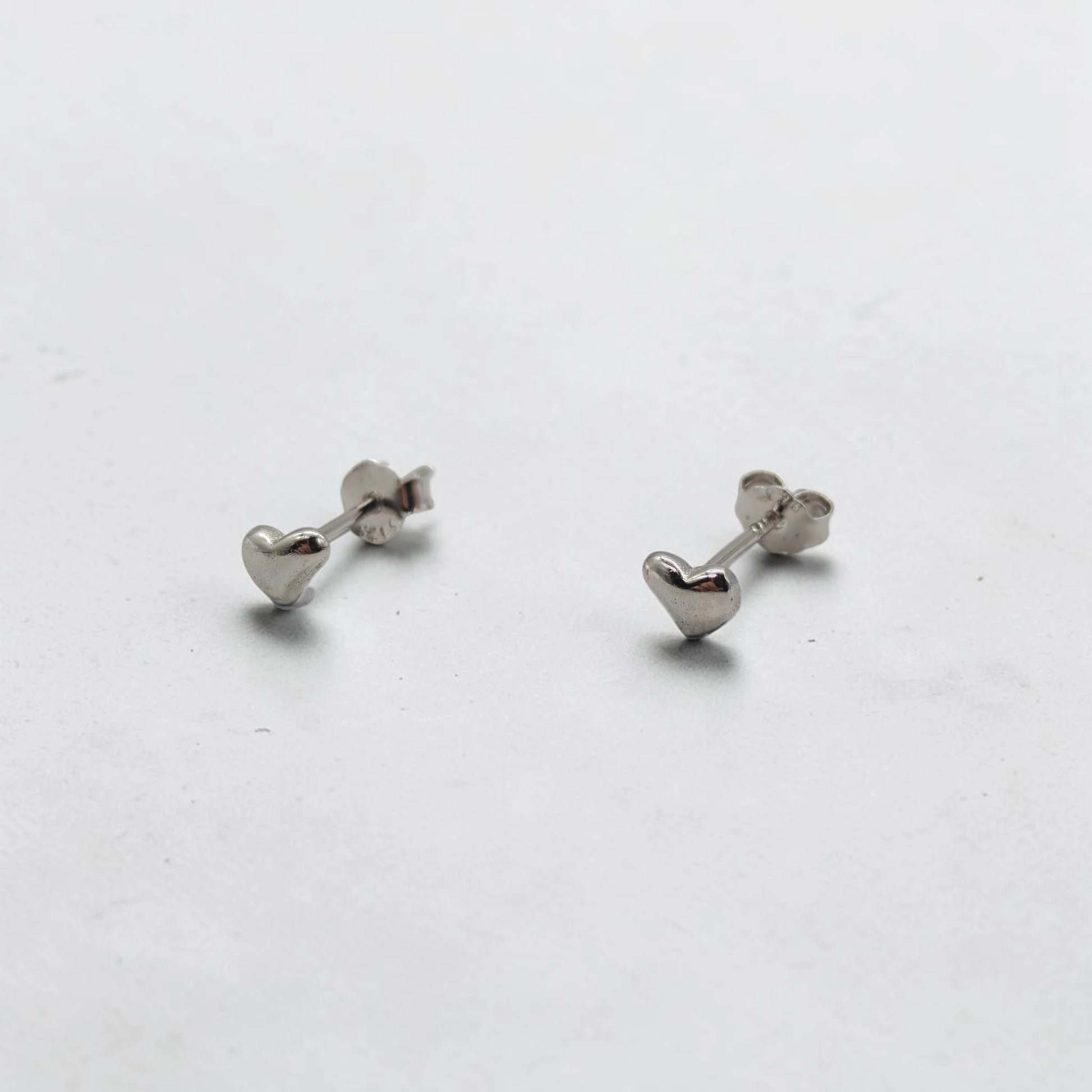 Delicate Heart Stud Earrings