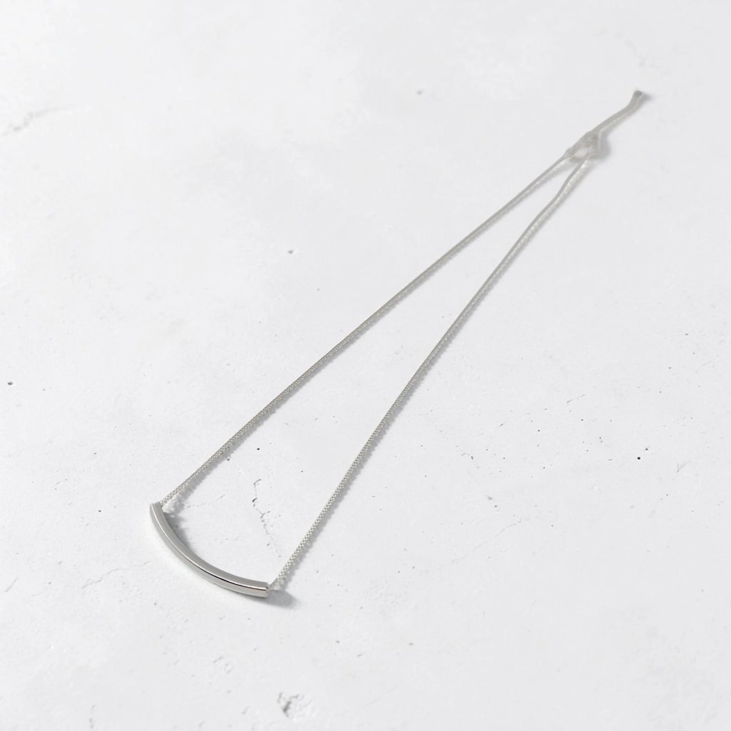 Sleek Curved Bar Necklace