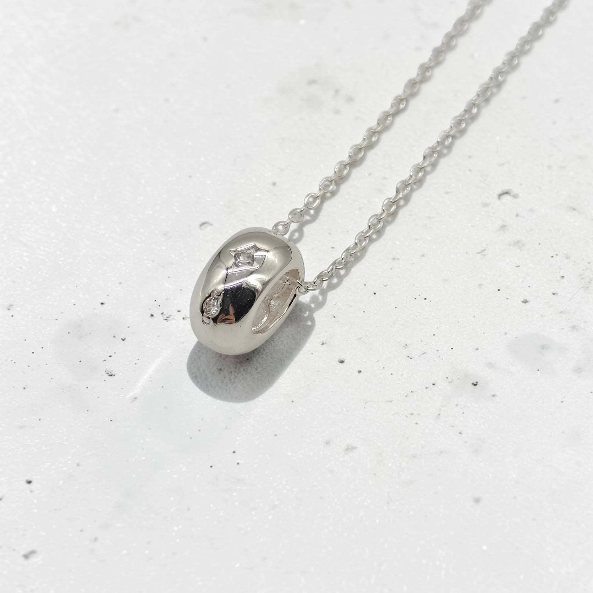 Celestial Starry Oval Necklace