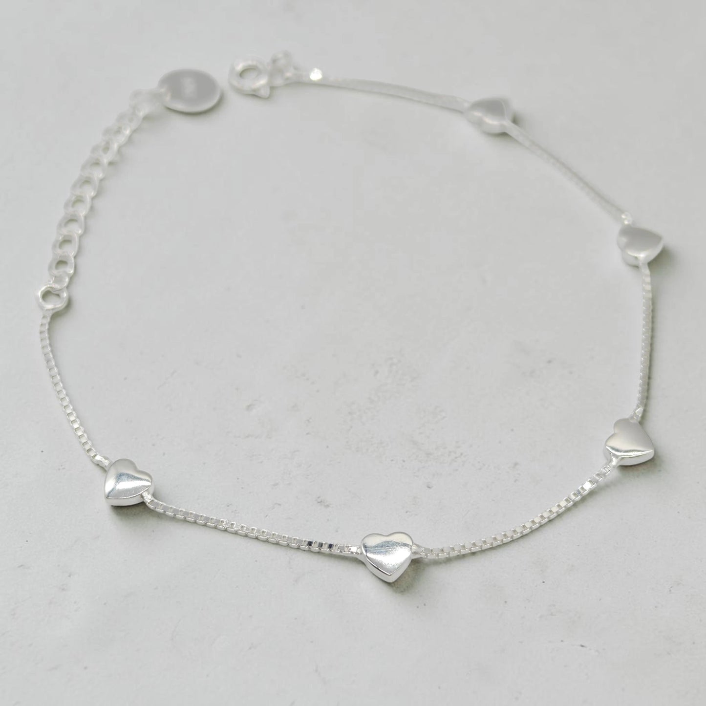 Elegant Heart Charm Bracelet