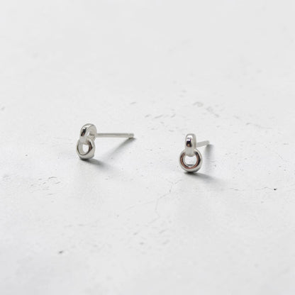 Sleek Geometric Double Ring Stud Earrings