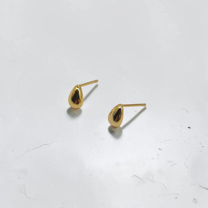 Delicate Teardrop Stud Earrings