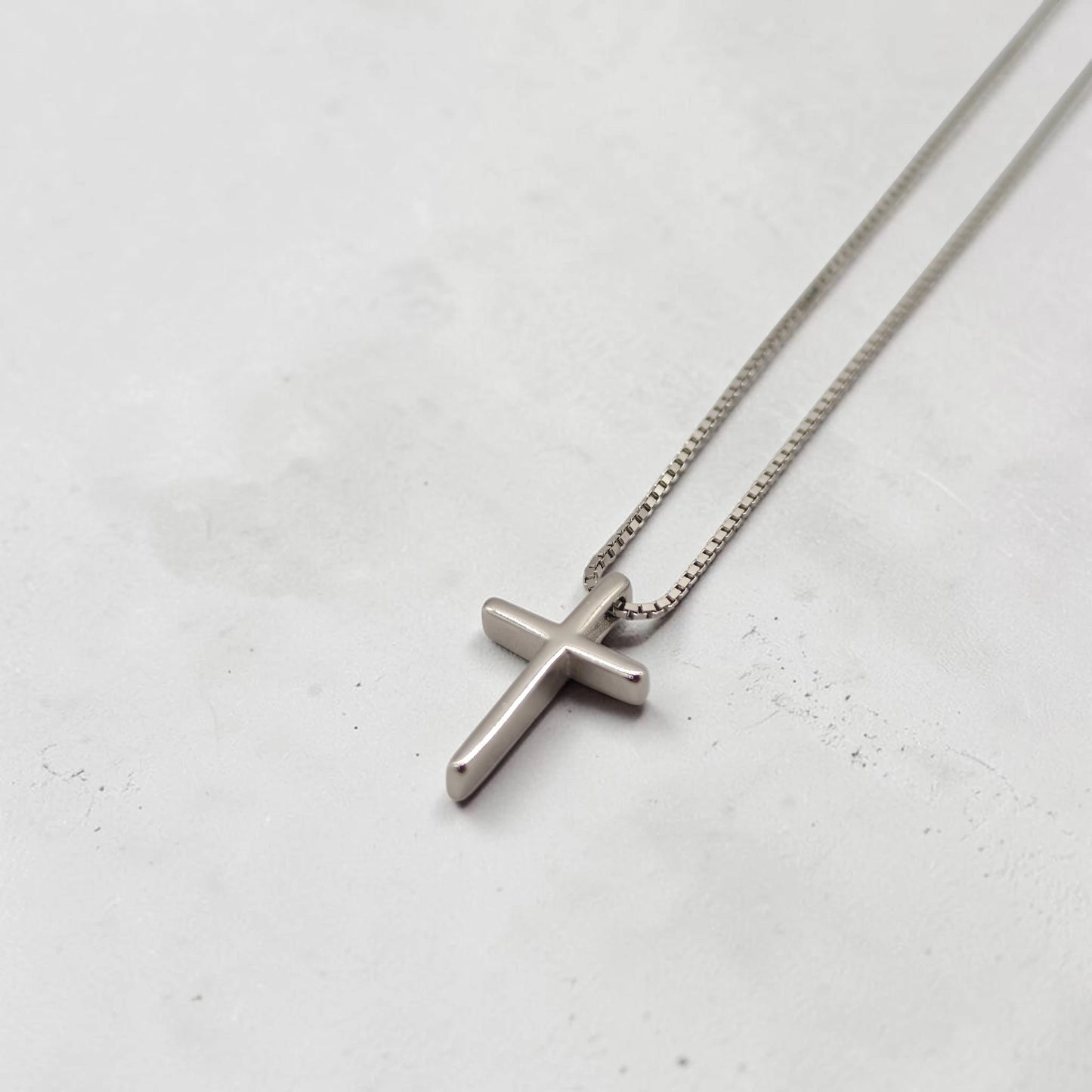 Sleek Polished Cross Necklace